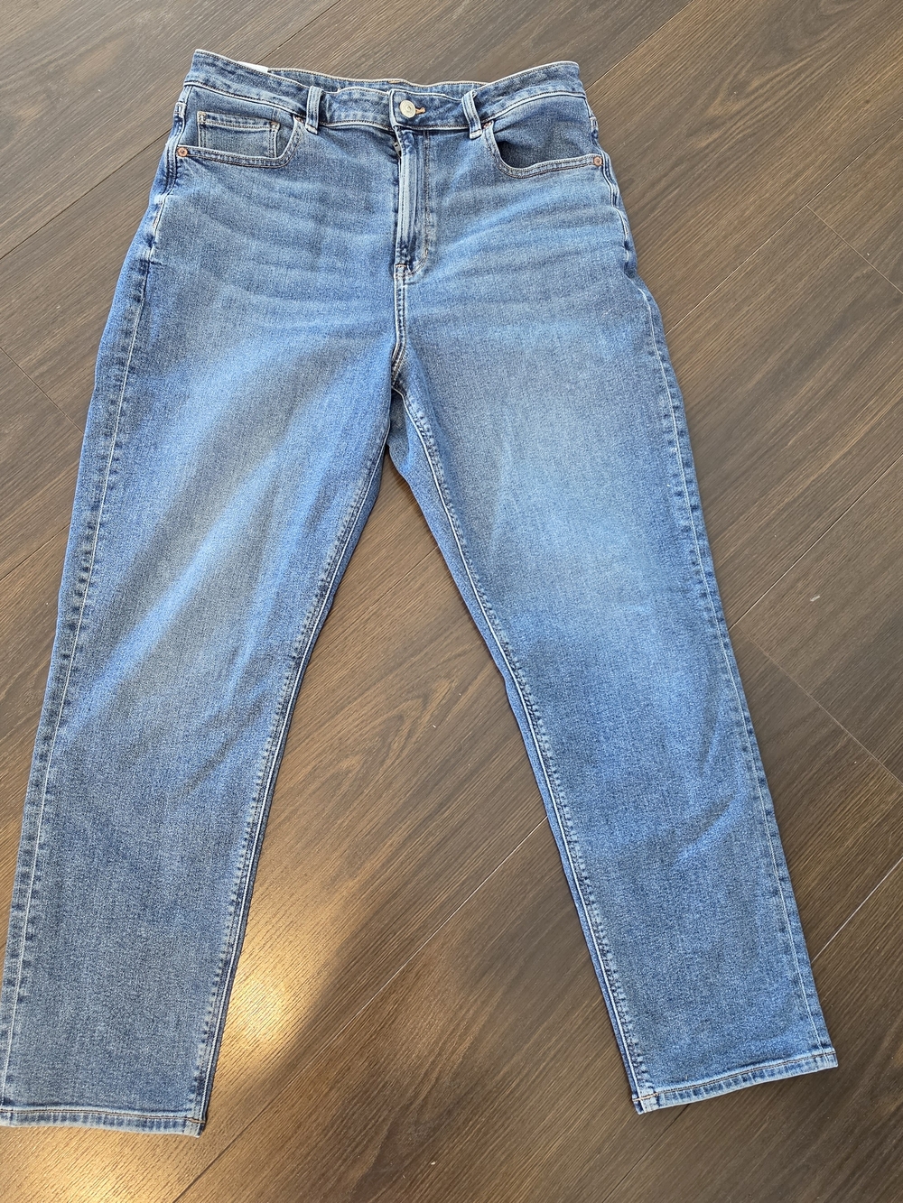 American Eagle Outfitters Medium Blue Straight-Leg Jeans